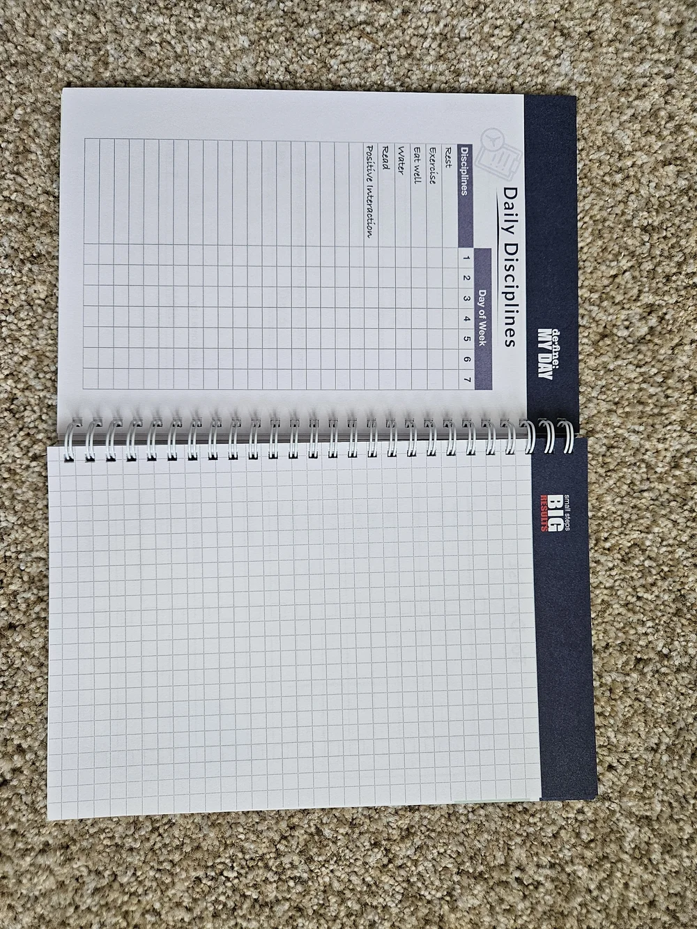 Define My Day Monthly Planners — Teal & Purple Hardcover, Home Office